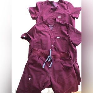 Figs: S/M two scrub tops and one pair of pants